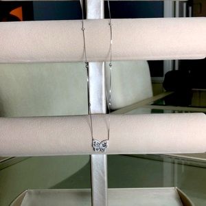 Sterling silver925 and crystal butterfly🦋necklace